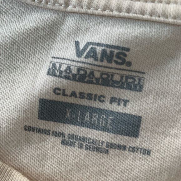 Cream t-shirt Vans x Napapijri size XL long sleeve - Picture 3 of 8